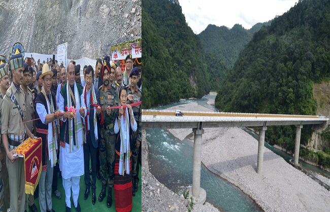 राजनाथ ने दिबांग घाटी को सियांग से जोड़ने वाले सिसेरी पुल का किया उद्घाटन